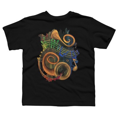 Boy's Design By Humans The ART of Music By Adamzworld T-Shirt