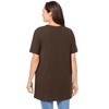 Woman Within Plus Size Perfect Short-Sleeve Shirred V-Neck Tunic - 3 of 4