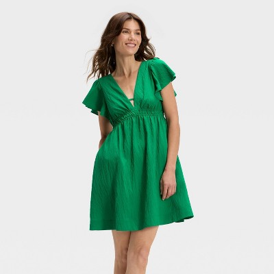 Women's Flutter Short Sleeve Mini A-Line Dress - A New Day™