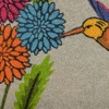HomeRoots 18" X 30" Brown and Blue Coir Floral Outdoor Door Mat - 4 of 4