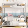 Full Over Full/Full XL Over Queen Metal Bunk Bed with Trundle, Sturdy Iron Frame, Space-Saving Bunk for Kids & Teens - ModernLuxe - 3 of 4