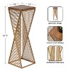 Kate and Laurel Elita Square Metal Tea Table, 10x10x30, Rustic Brown and Satin Gold - 2 of 4