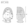 Nellie Patio Wicker Swivel Chairs, Rocking Function Egg Patio Chair with Cushions, Outdoor Furniture - Maison Boucle - 4 of 4