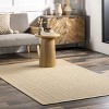 Nuloom Katica Solid 4x6 Jute Indoor Area Rug for Dining Room Rug Neutral Rug Living Room Rug, Brown - 2 of 4