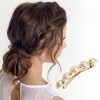 Unique Bargains Elegant Round Hair Clips Gold Tone 1 Pc - 2 of 4