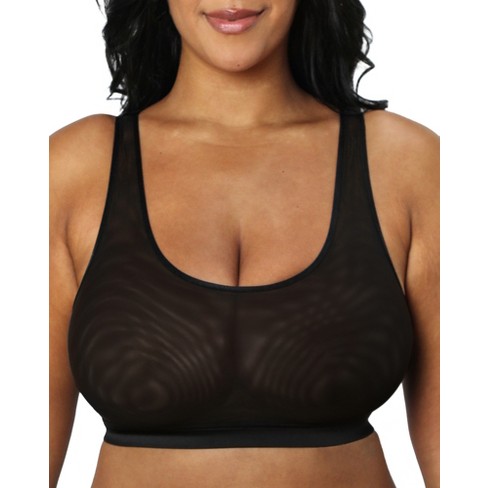Curvy Couture Women's Luxe Lace Wireless Bralette Black Hue Xxl : Target