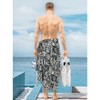 LA LEELA Men's Sarong Beach Cover Up Swim Wrap One Size Sable Floral - 3 of 4