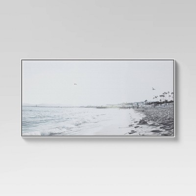 Photo 1 of 24 x 47 Beach Scene Framed Canvas - Threshold