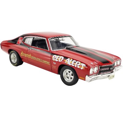1970 Chevrolet Chevelle 454 LS6 "Red Alert" Red with Black Stripes Limited Edition to 374 pieces 1/18 Diecast Model Car by ACME