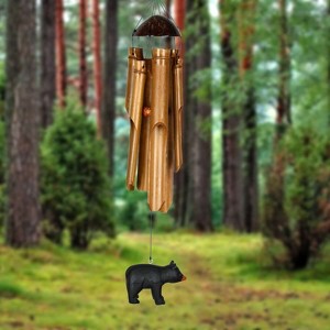 Woodstock Windchimes Half Coconut Chime Bear, Wind Chimes For Outside, Wind Chimes For Garden, Patio, and Outdoor Decor, 23"L - 1 of 4