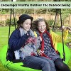 Hotraffy 40 Inch Green Saucer Tree Swing Set for Kids Adults 500lb Weight Capacity Waterproof Flying Swing Seat Outdoor Playground, Backyard - 3 of 4