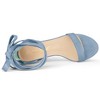 Allegra K Women's Open Toe Block Heel Lace Up Sandals - 4 of 4
