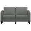 vidaXL 2-Seater Sofa in Dark Gray Fabric and Metal, Comfortably Padded, Chic Modern Design, Living Room or Office Furniture - 2 of 4
