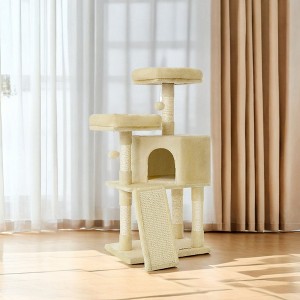45.3-Inch Cat Tree Cat Tower for Indoor Cats with Scratching Post, Ramp, Perch, Spacious Cat Cave - 1 of 4