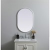 Elegant Lighting Metal Frame Oval Mirror 20x30 Inch in Silver - 2 of 4