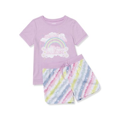 Lands' End Kids Short Sleeve Tee and Shorts Pajama Set