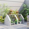Outsunny Mini Greenhouse Portable Hot House with Large Zipper Doors & Water/UV PE Cover for Outdoor and Garden - 2 of 4