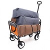 VYNXARIA Minimeetall Strap Collapsible Foldable Wagon Cart with strapping system, Beach Wagon , Utility Cart , Utility Wagon Grocery Cart,orange - 4 of 4