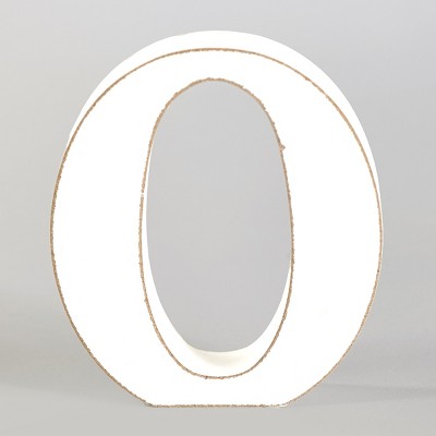 Lakeside 5” White Wooden Letter – Table Decoration Letter – O