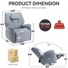 Swivel Rocker Power Recliner Chair with Lumbar and Neck Support Pillow, 270° Swivel, USB & Type-C Ports, and Heavy Duty Motion Mechanism - 2 of 4