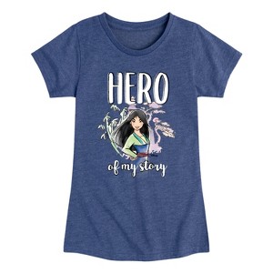 Girls' - Disney - Mulan Hero Of My Story Fitted Short Sleeve Graphic T-Shirt - 1 of 4