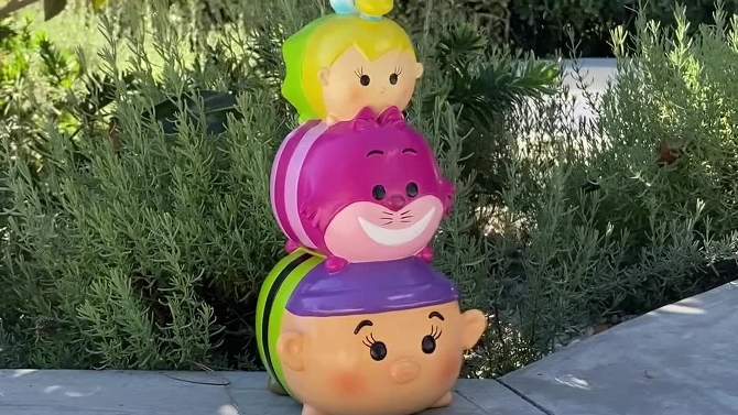 Disney 10" Tsum Tsum Resin Garden Statue With Tinker Bell, Cheshire Cat And Dopey, 2 of 6, play video