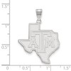 Black Bow Jewelry 14k White Gold Texas A&M Aggies NCAA Extra Large Pendant - 2 of 3