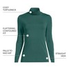 Lands' End Women's Lightweight Jersey Skimming Long Sleeve Turtleneck - 4 of 4