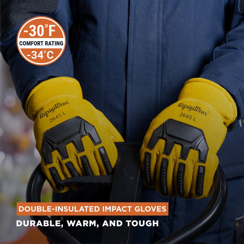RefrigiWear Leather Double Insulated Impact Protection Glove, 3 of 8