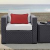 Outdoor Decor by Commonwealth Ruby Red Outdoor Solid Lumbar Pillow Cover 14" x 26" Red (Cover Only) - 2 of 4