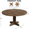 47in Round Dining Table for 4-6 People, 1.18in thick Circle Kitchen Table with Wooden Tabletop and Legs for Dining Room Living Room - 2 of 4
