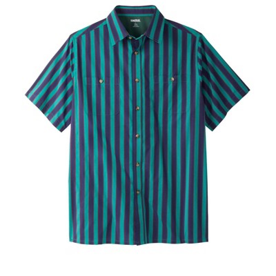 KingSize Men's Big & Tall Striped Short-Sleeve Sport Shirt