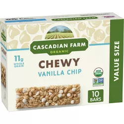 Cascadian Farm Organic Vanilla Chip Granola Bars - 10ct
