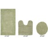 Edge Bath Rug 100% Premium Cotton Ultra-Soft Water Absorbent Tufted Solid Reversible 3 Piece Bathroom Rug Set for Machine Washable Bathmat - 2 of 4