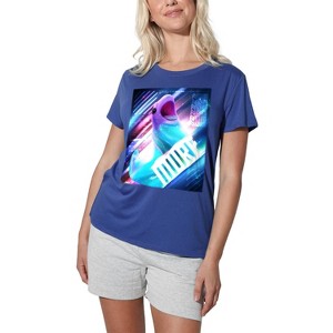 Women's Star Trek Prodigy Murf Nom Nom Nom Poster Loose T-Shirt Royal - 1 of 4