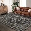 Vintage Floral Area Rug for Bedroom – Soft, Non-Slip, Non-Shedding Throw Rug for Living Room, Dining Room & Foyer - 3 of 4
