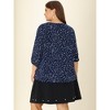 Agnes Orinda Women's Plus Size Stylish Tie Neck 3/4 Ruffle Sleeves Work Office Blouses - 4 of 4