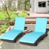 Tangkula 2-Piece Patio Adjustable Rattan Chaise Lounge Chair Folding Reclining Wicker Chair - 4 of 4