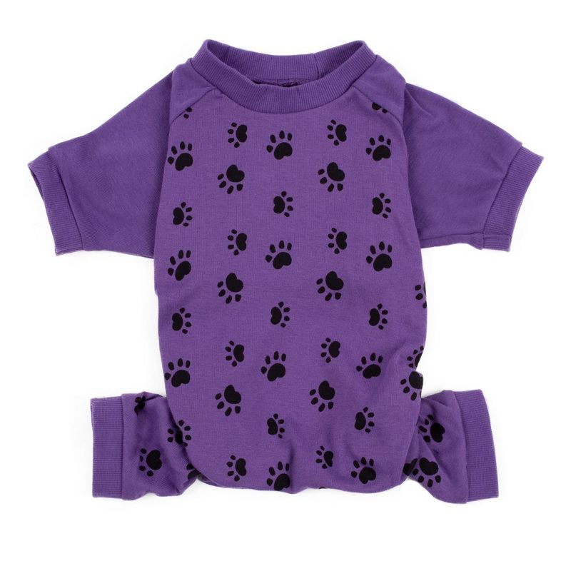 Leveret Dog Cotton Pajamas Dog Paw Purple XXXL, 1 of 5