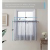 HLC.ME Herringbone Lace Sheer Kitchen Cafe Curtain Tiers for Small Windows & Bathroom - 2 of 4