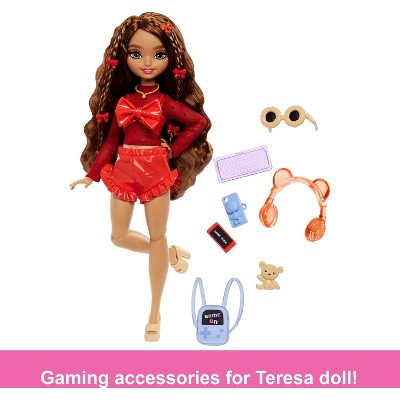 Teresa Fashion Doll with Video Game Accessories and Brown Hair