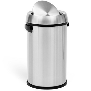 17 Gallon Trash Can, Stainless Steel Kitchen Waste Bin, 65L High-Capacity Hands Free Garbage Can Heavy Duty Brushed - 1 of 4