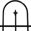 Sunnydaze Outdoor Lawn and Garden Metal Finial Topped Decorative Border Fence Panel Set - 8' - Black - 2pk - 4 of 4