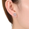 Elegant round cubic zirconia earrings with a timeles classic design, perfect for any occasion - 2 of 3
