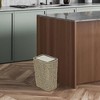 LunaLulinlk Boho Trash Can with Lid,2.6Gallon Small Rattan Trash Can with Press Top Lid,Slim Wicker Waste Basket and Hamper 2 in 1 for Bathroom - 4 of 4