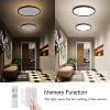 TALOYA 12 inch Black Flush Mount Ceiling Light Fixture with Remote Control, Nightlight 3000K, 3000K-6500K color Changeable and Brightness Dimmable - 4 of 4