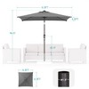 Sonkuki 6.5 FT Outdoor Patio Umbrella Market Table Umbrella With a Crank for Garden, Deck and Pool - 3 of 4