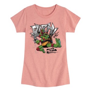 Girls' - Teenage Mutant Ninja Turtles - Raphael Going In Loud Fitted Short Sleeve Graphic T-Shirt - 1 of 4