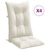 vidaXL Highback Chair Cushions 4 pcs Melange Cream 47.2"x19.7"x2.8" Fabric - 2 of 4