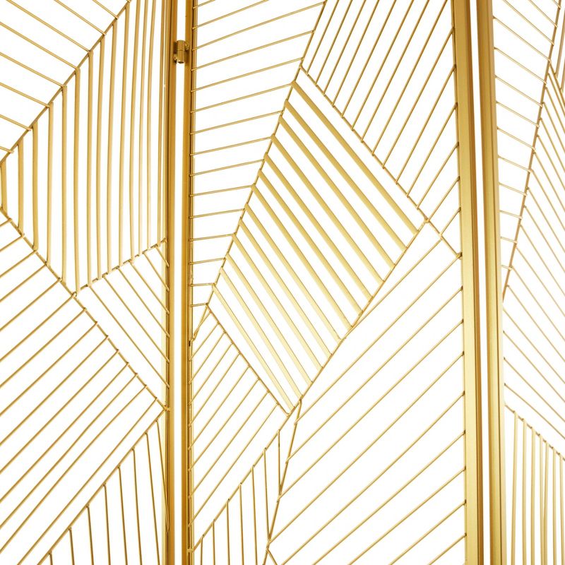 Glam Geometric Room Divider Screen Gold - Olivia &#38; May, 3 of 6